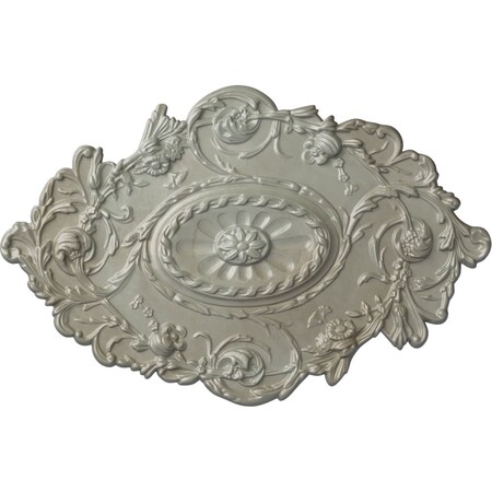 Strasbourg Ceiling Medallion, Hand-Painted Flash Gold, 30 1/2"W x 20"H x 1 1/2"P